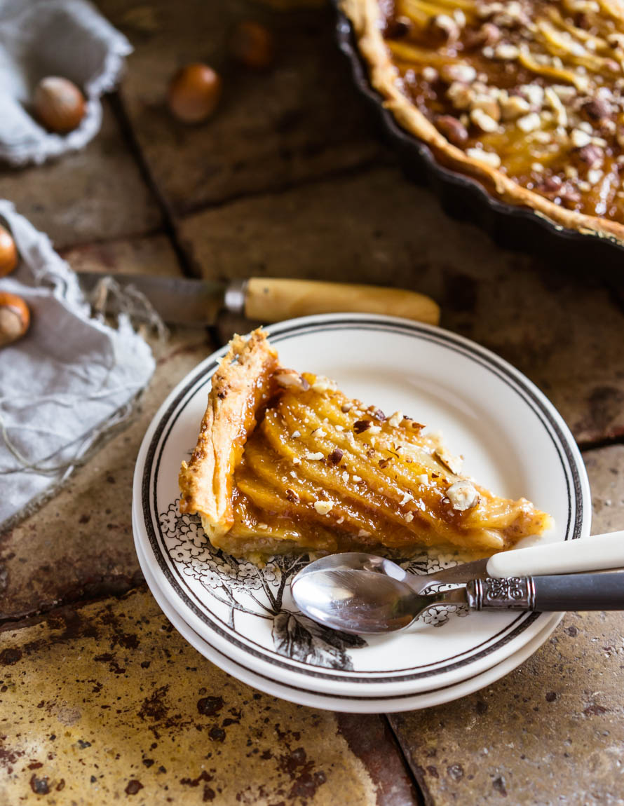 Tarte aux poires et au caramel