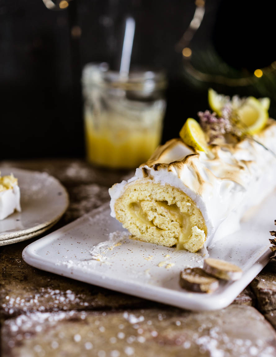 bûche au citron meringuée