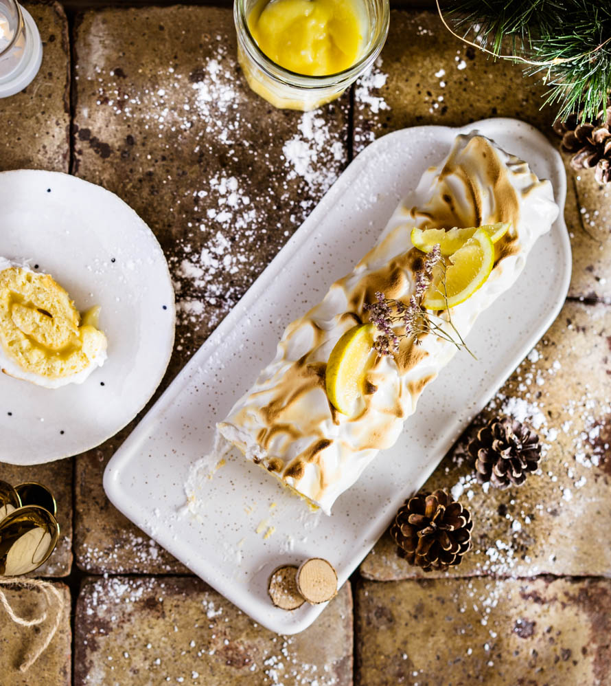 bûche au citron meringuée