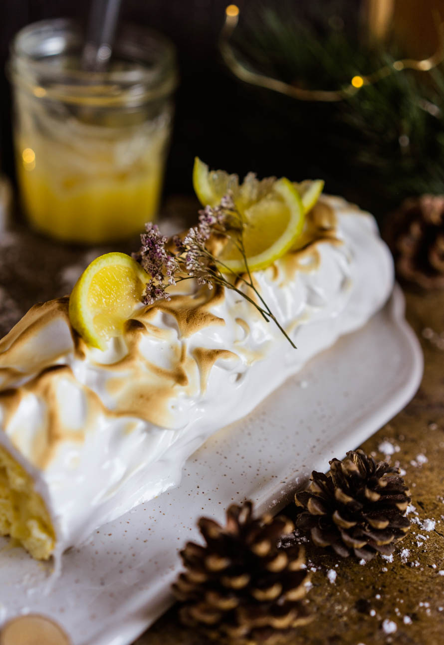 bûche au citron meringuée