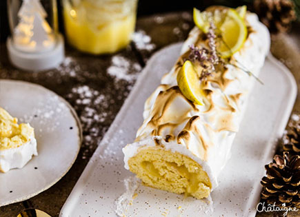 Bûche au citron meringuée [le dessert tout doux pour Noël]