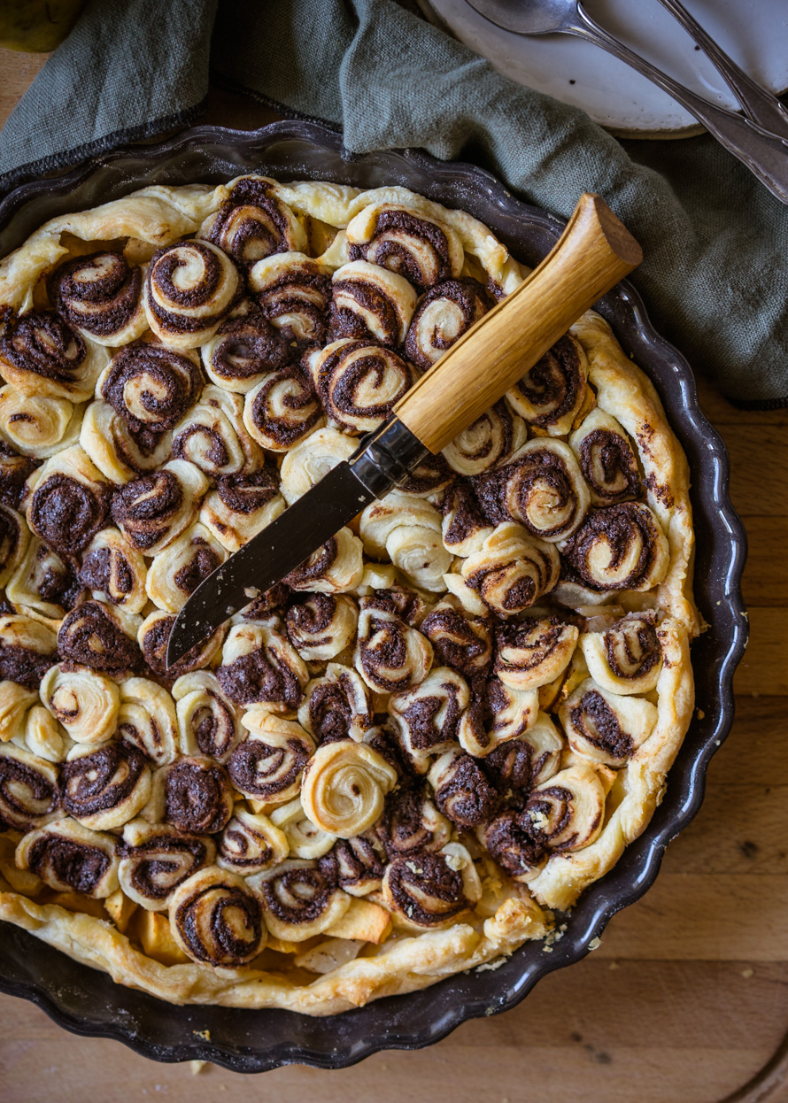 tarte aux pommes et aux poires