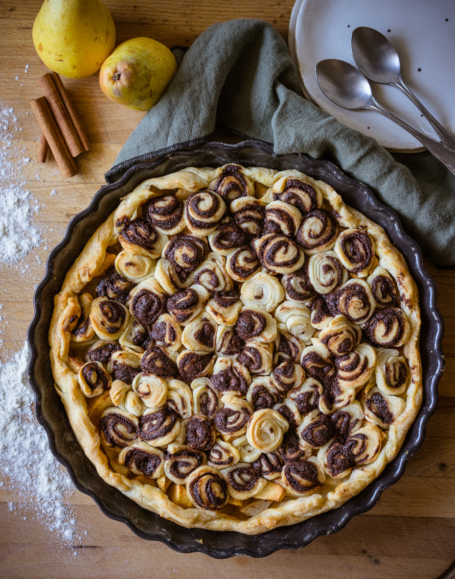 tarte aux pommes et aux poires