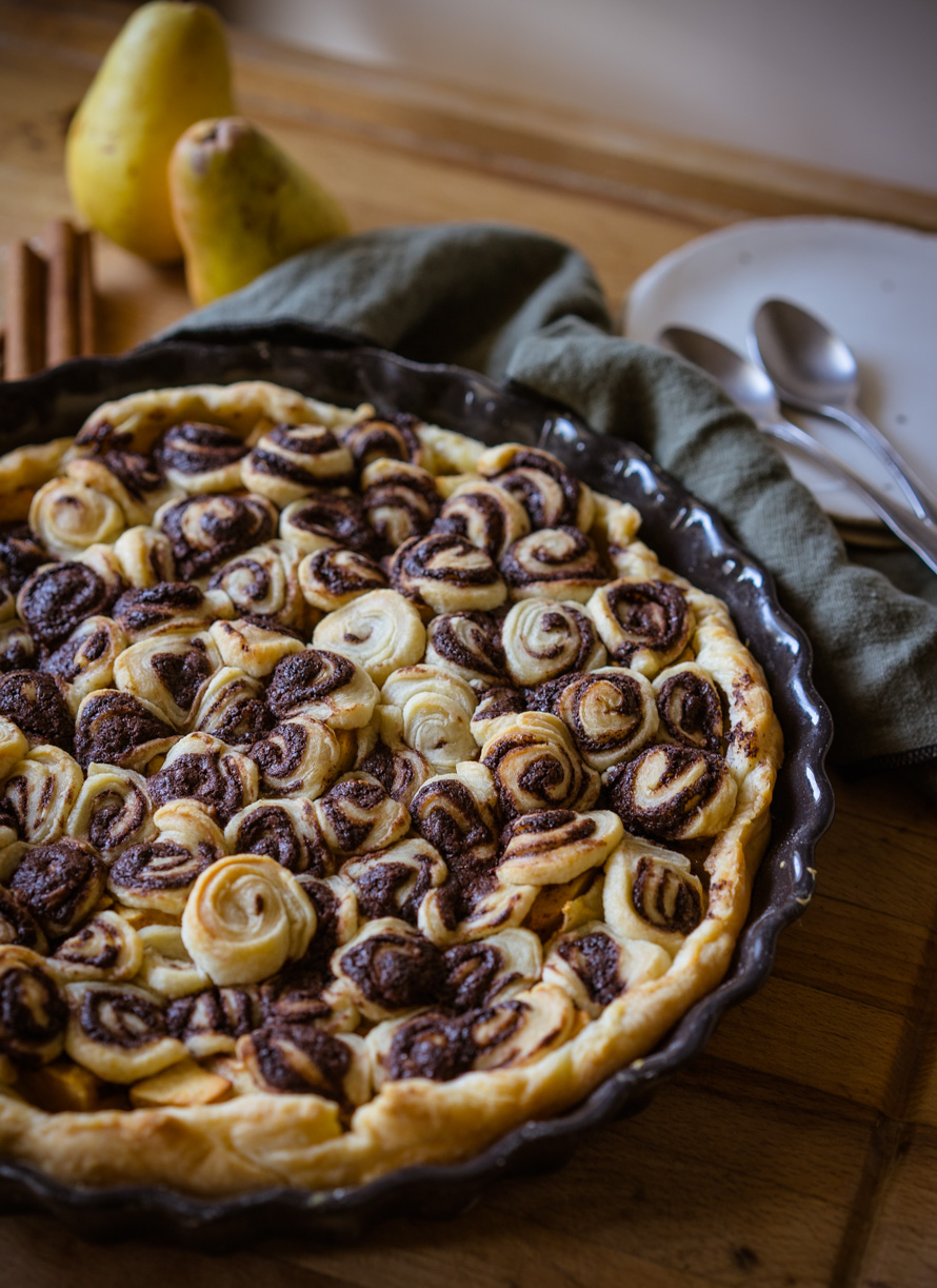 tarte aux pommes et aux poires