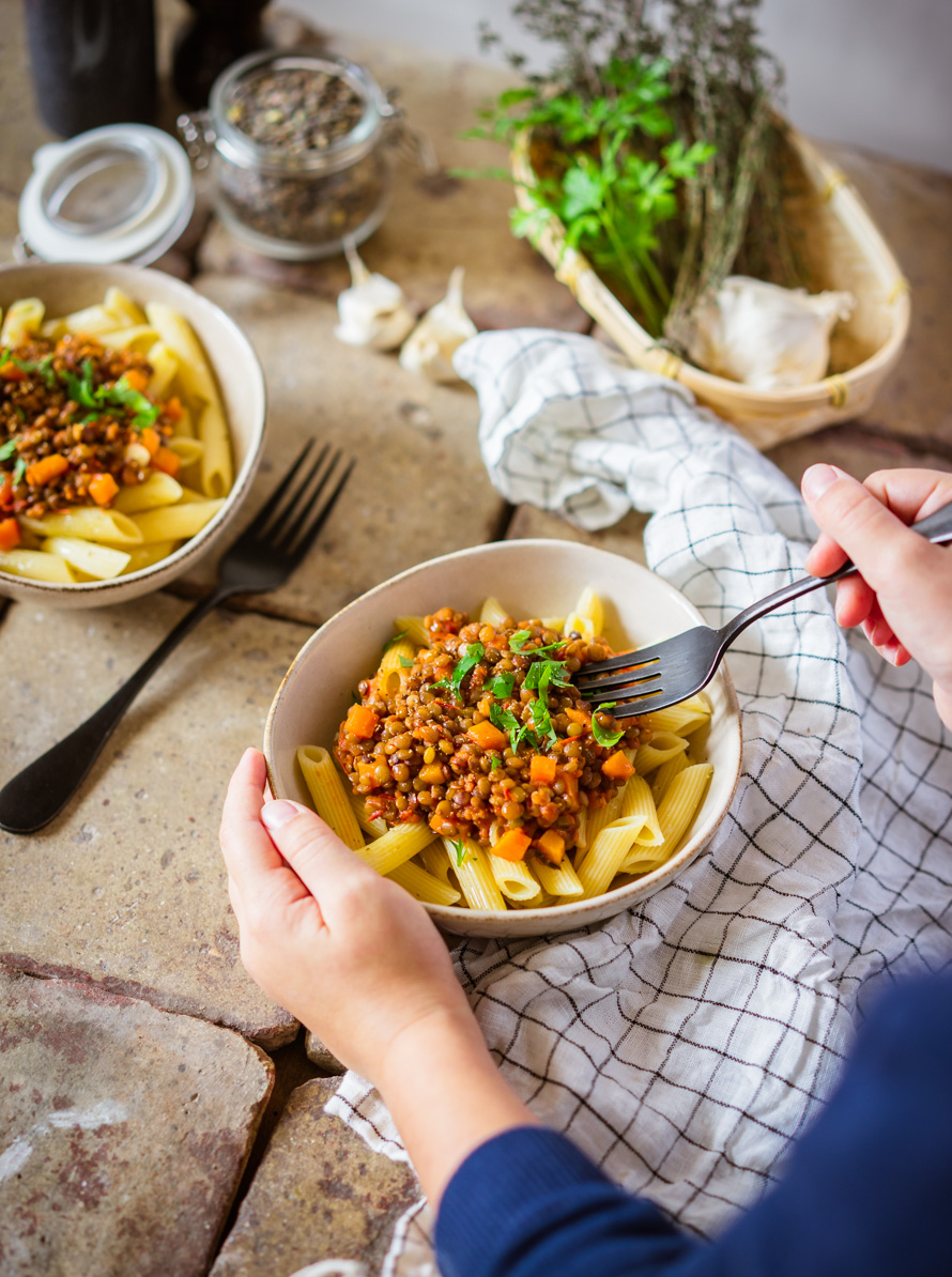 bolognaise aux lentilles