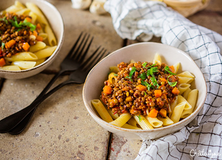 Bolognaise aux lentilles [recette végétarienne]