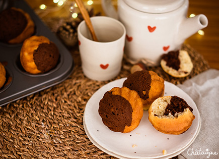 Madeleines marbrées au chocolat [simple mais toujours aussi bon]