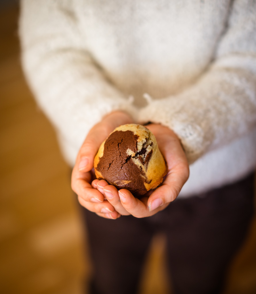 madeleines marbrées au chocolat