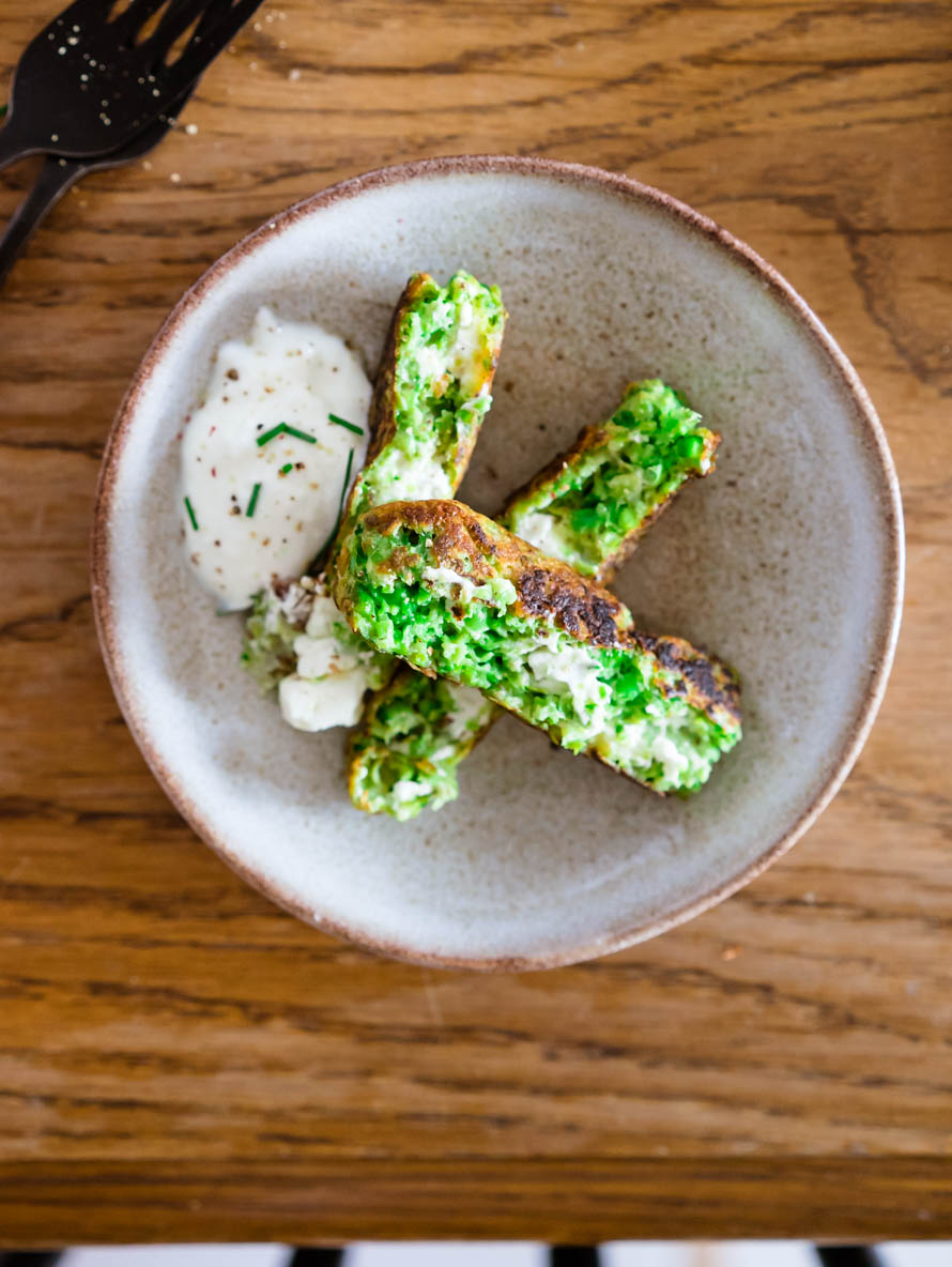 croquettes aux petits pois