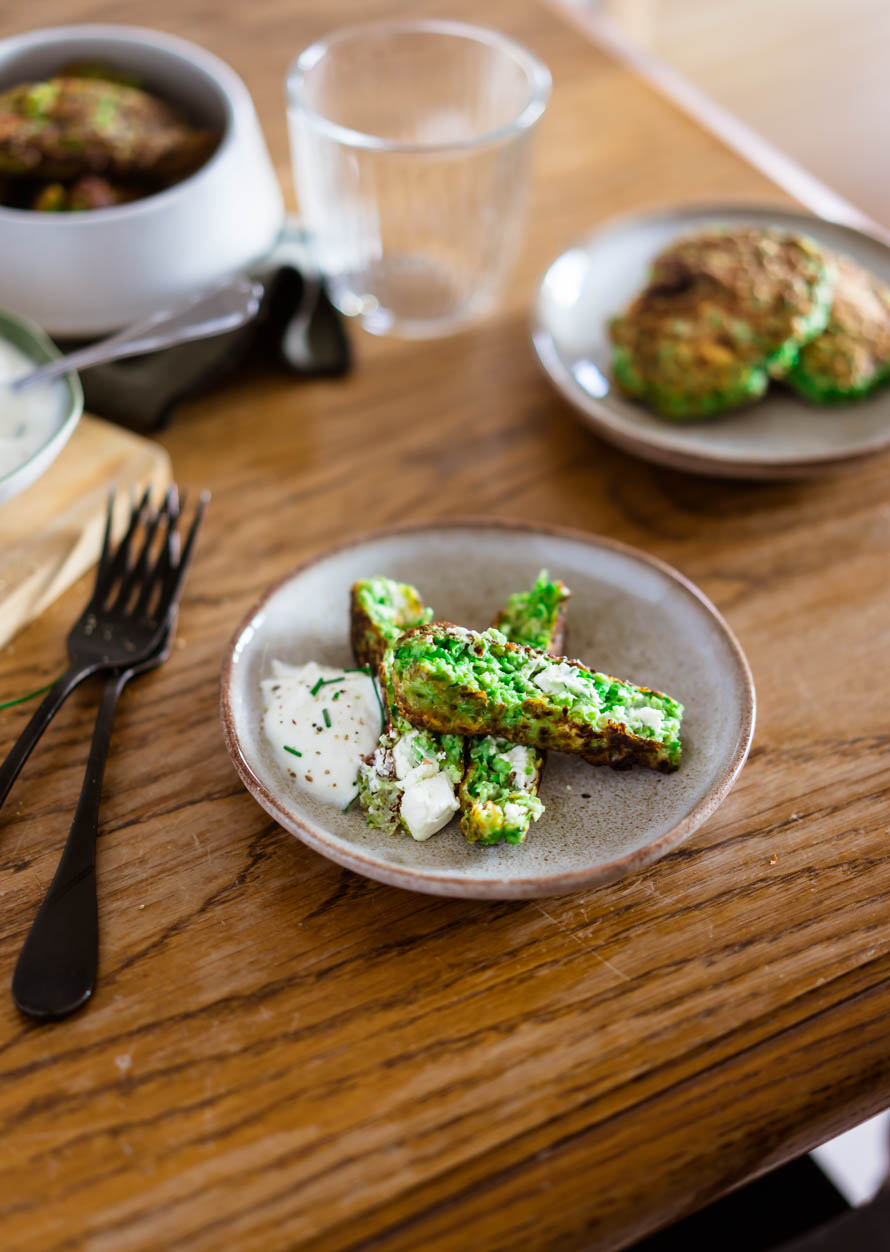 croquettes aux petits pois