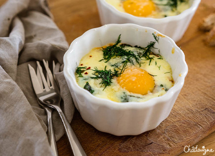 Œufs cocotte aux épinards [parfait pour le dimanche soir]