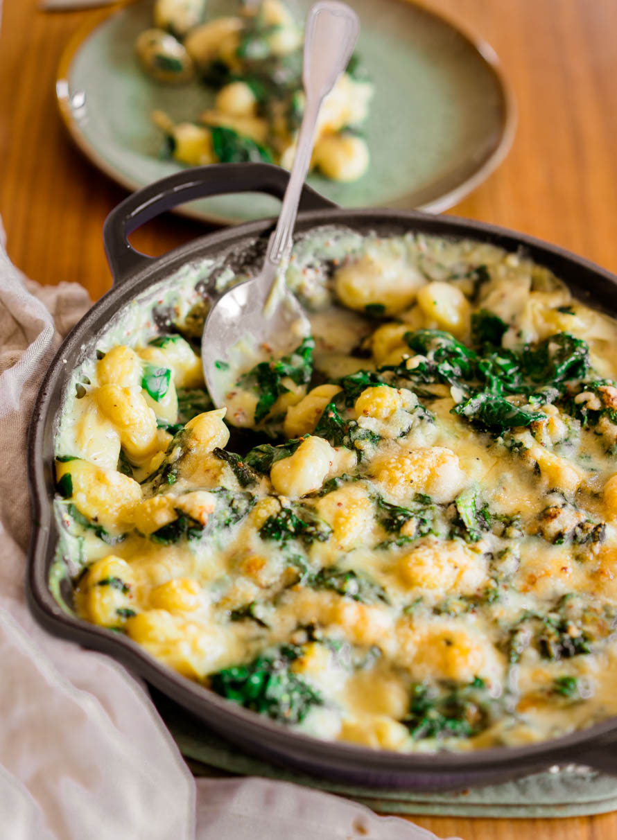 gratin de gnocchis aux épinards