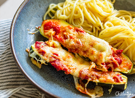 Courgettes pizzas [ou le repas rapide qui plait à tout le monde]