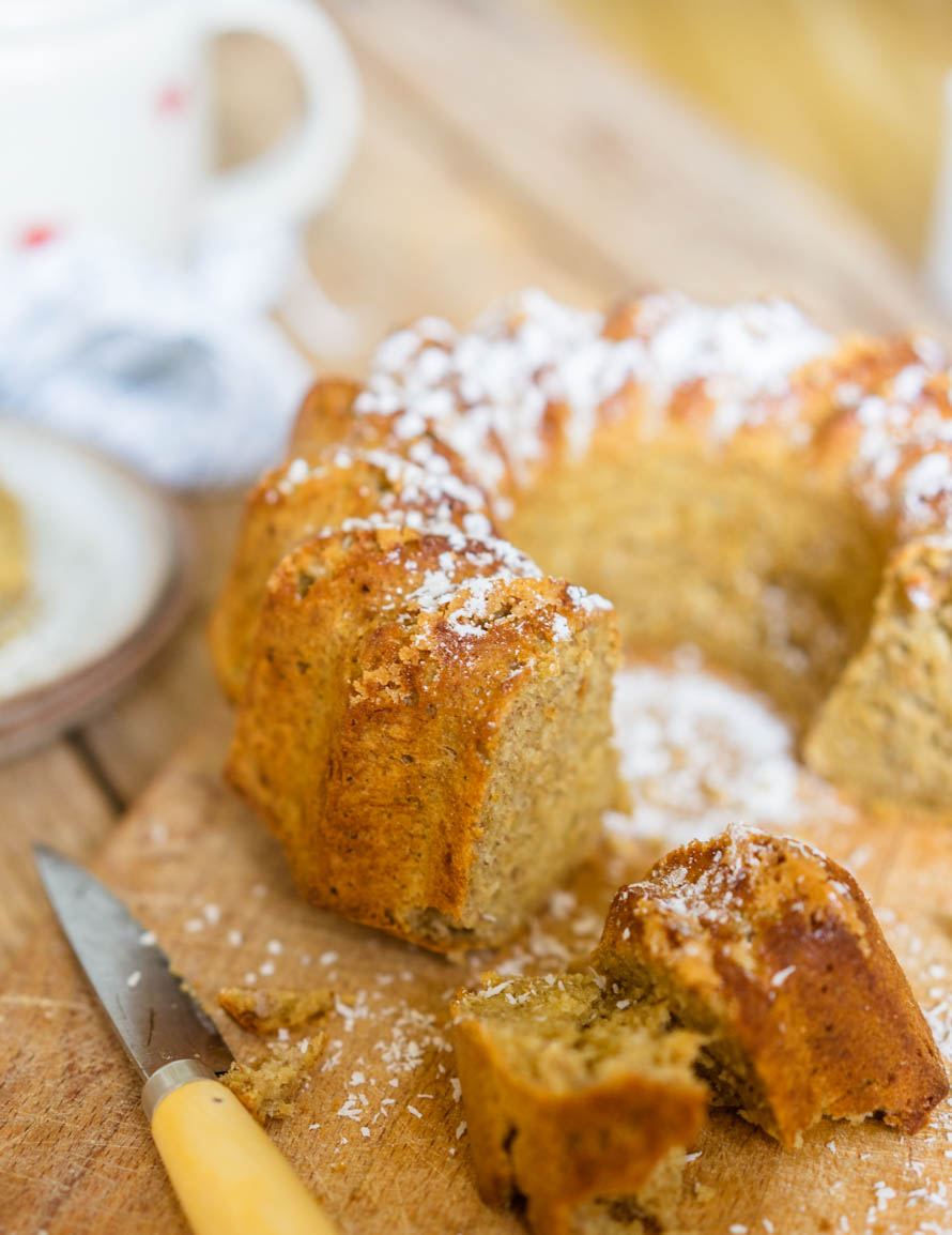 gâteau banane - noix de coco