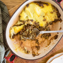 Hachis parmentier aux lentilles vertes