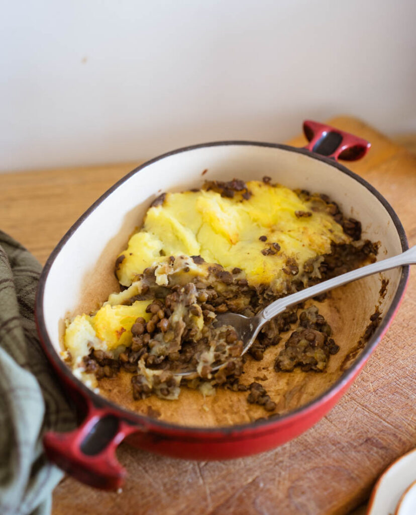 Hachis parmentier aux lentilles vertes [végétarien]