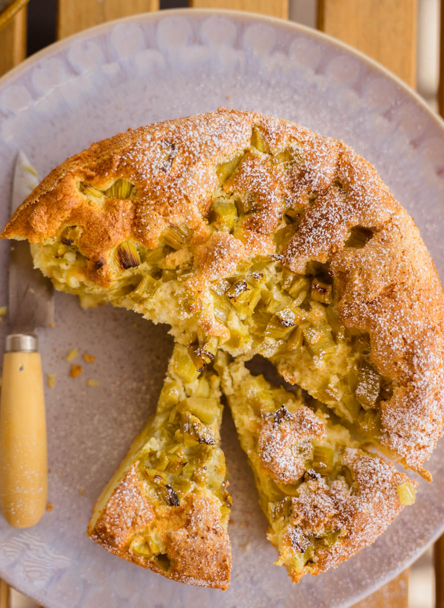 Gâteau à la rhubarbe