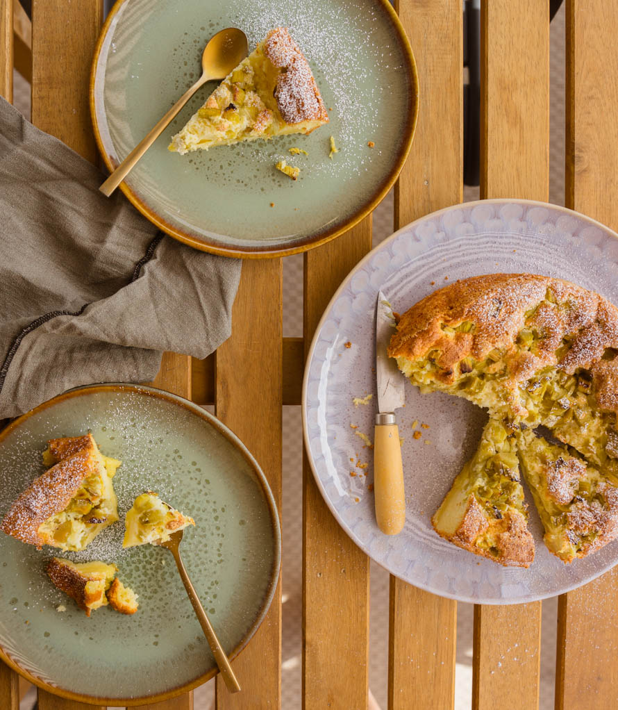 Gâteau à la rhubarbe