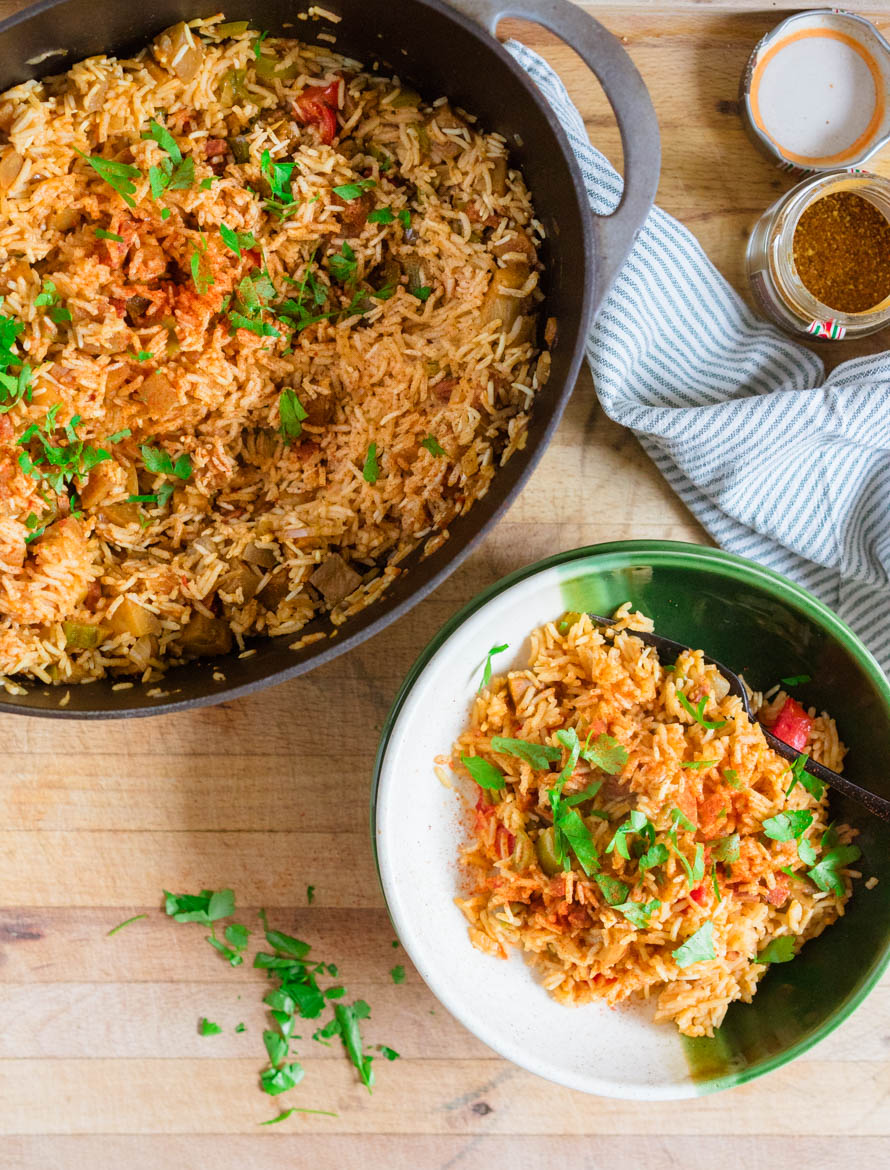 Riz épicé aux poivrons