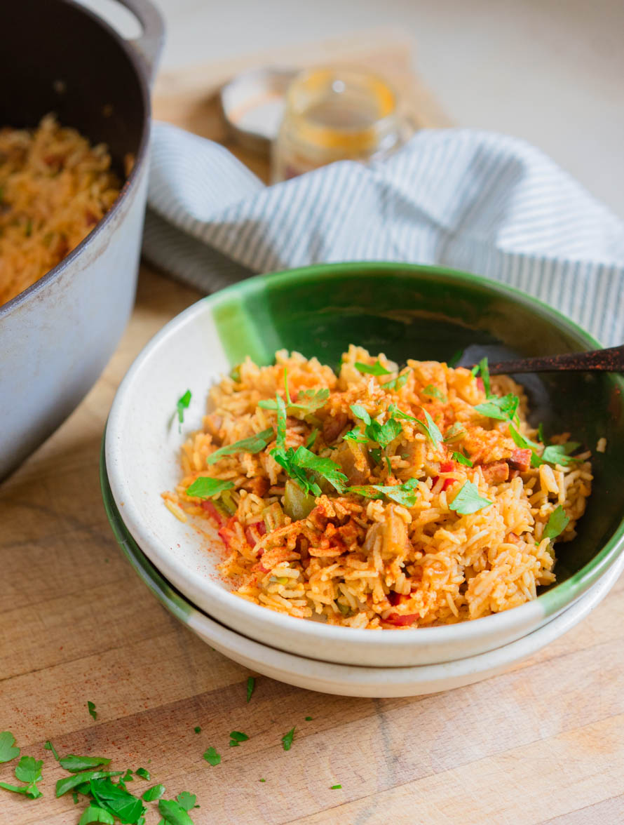 Riz épicé aux poivrons