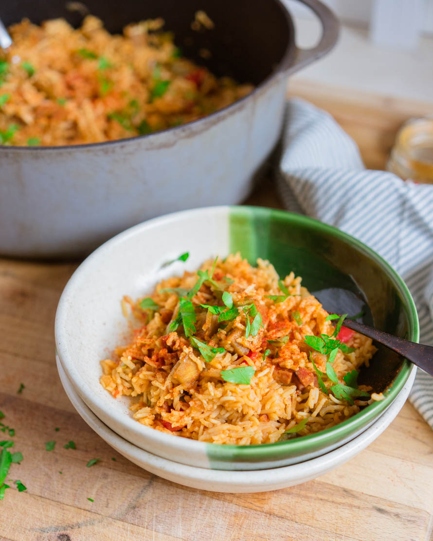 Riz épicé aux poivrons